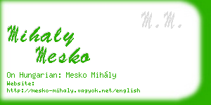 mihaly mesko business card